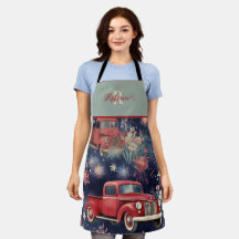 Trendy Monograma Vintage Red Truck