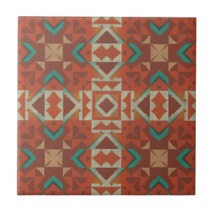 Trendy Mosaic Native American Tribe Patterno
