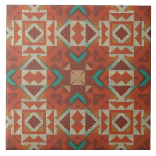 Trendy Mosaic Native American Tribe Patterno