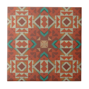 Trendy Mosaic Native American Tribe Patterno