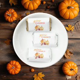 Trendy Orange & Red Dê Obrigados e Abóbora