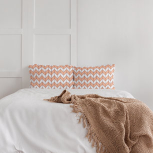 Trendy Peach Burgundy Herringbone Chevron Padrão