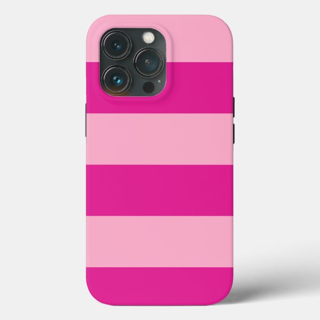 Trendy Pink Cabana Stripe Forte iPhone (Verso)