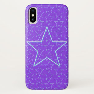 Trendy Purple Star Editable Capas de iphone