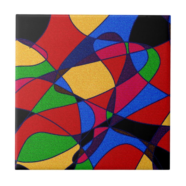 Trendy Rainbow Abstrato Art acessórios de presente (Frente)