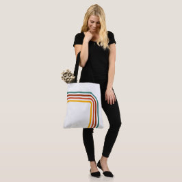 Trendy Retro Rainbow Stripes Bolsa
