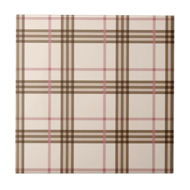 Trendy Scottish Thompson beige tartan vermelho-cas (Frente)