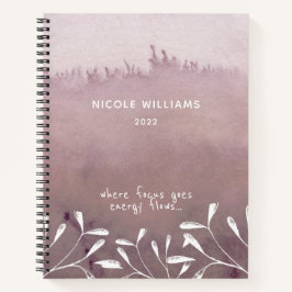 Trendy Seafoam Sand Ombre Watercolor Diário