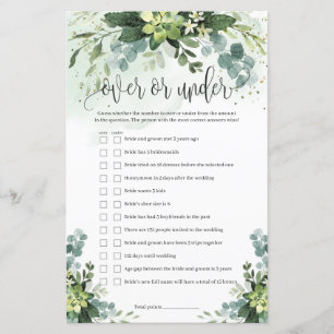 Trendy suculent greenery boho sobre ou sob jogo