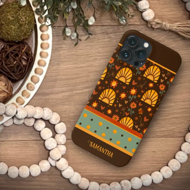 Trendy Sunshine Brown Modern Name Inspirivity (Criador carregado)