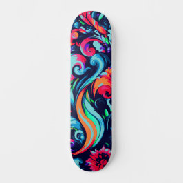 Trendy Urban Street Art Inspirou skate Floral