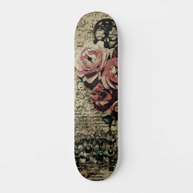 Trendy Urban Street Art Inspirou skate Floral (Frente)