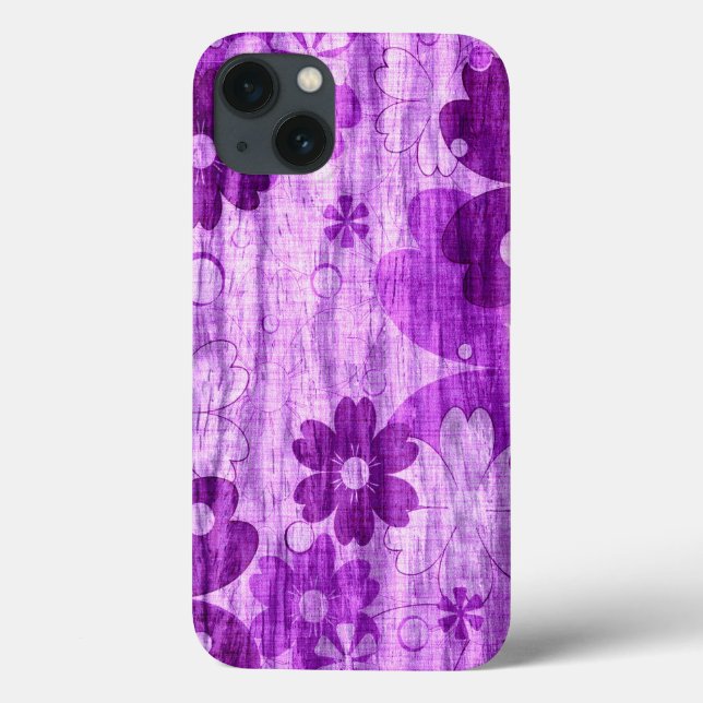 Trendy Violet Flower Vintage (Verso)