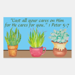 Três Adesivos de Suculentas em Aquarela Diferentes