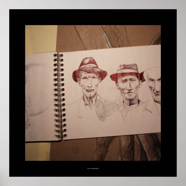 Três agricultores Excelente de depressão Poster (Frente)