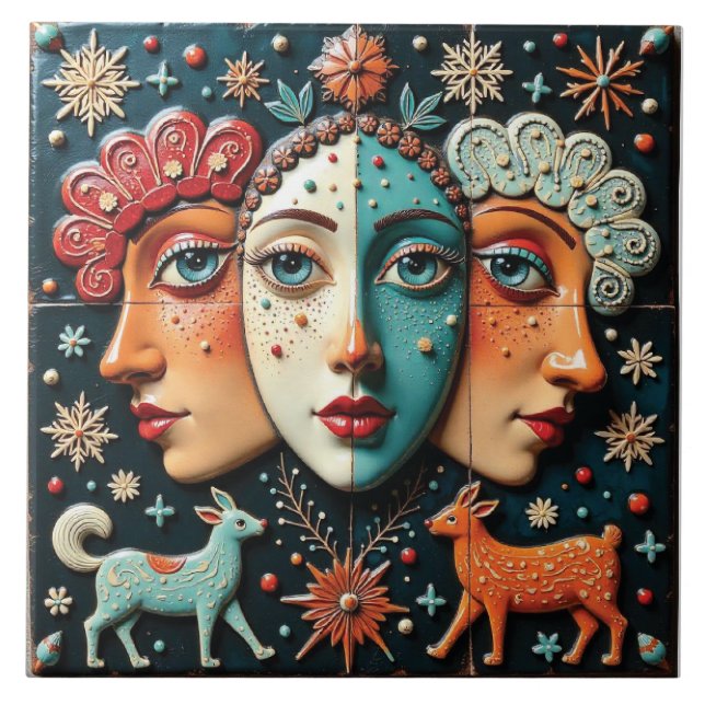 Três artistas de desempenho (Frente)