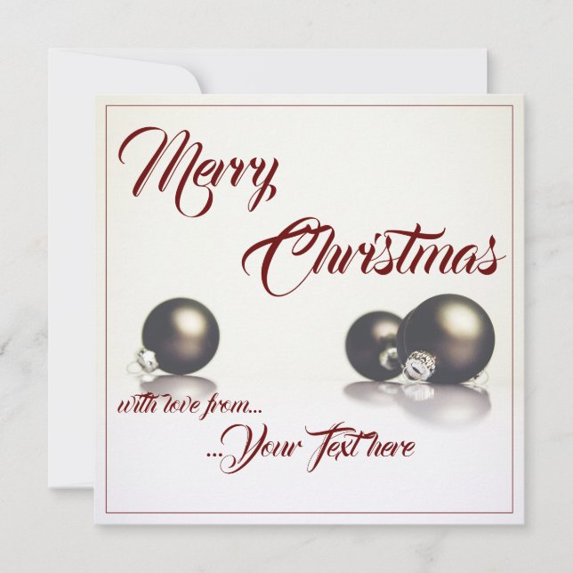 Três bolas de natal em frente ao fundo da luz (Frente)