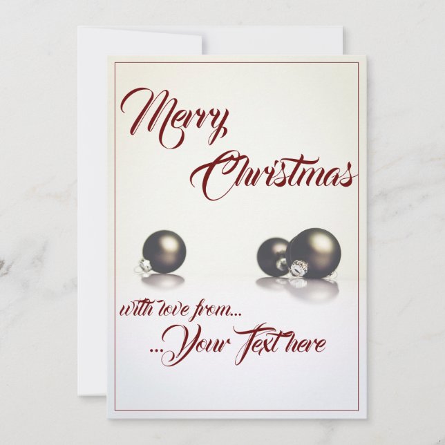 Três bolas de natal em frente ao fundo da luz (Frente)