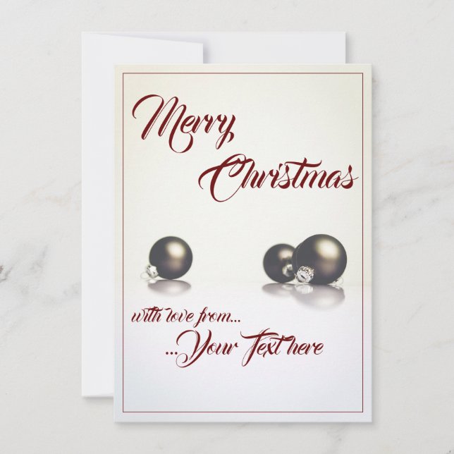 Três bolas de natal em frente ao fundo da luz (Frente)