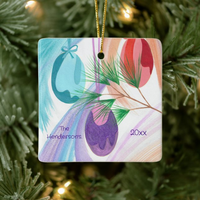 Três bolas de Natal, enfeites personalizados (Árvore)