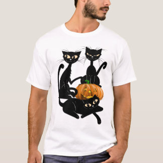 Três camisas transparentes dos gatos pretos
