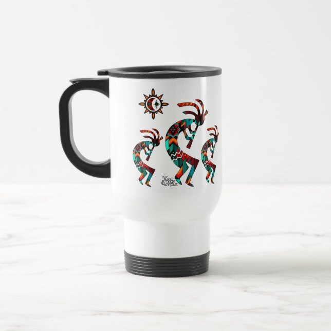 Três Caneca de viagem de Kokopelli sudoeste (Esquerda)