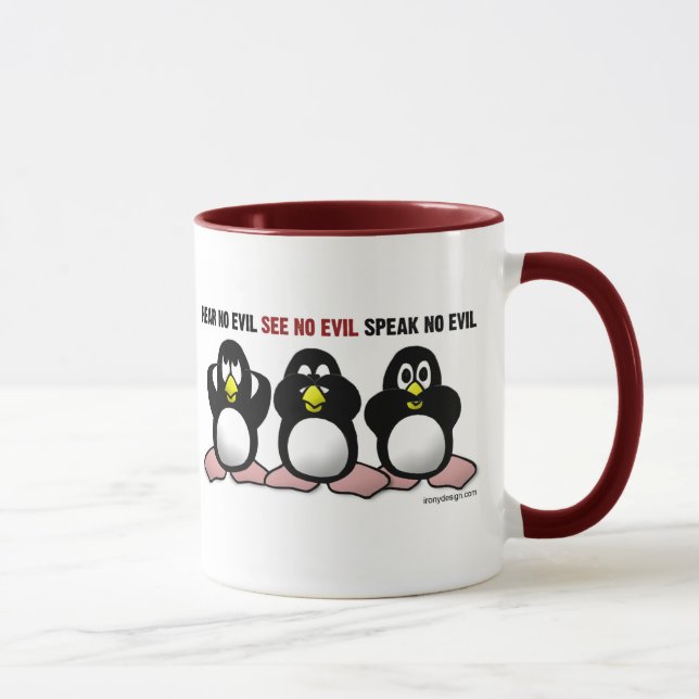 Três canecas sábias dos pinguins (Direita)