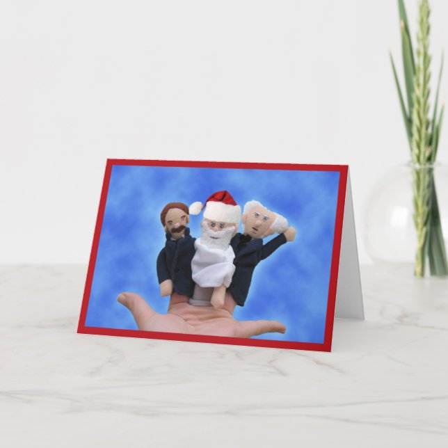 Três cartões de Natal dos filósofos (Frente)