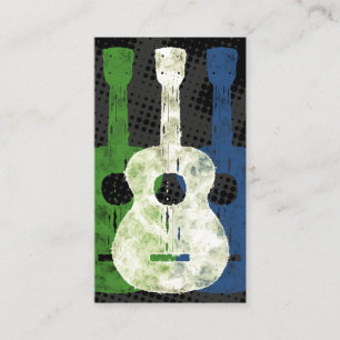 Três cartões de visitas das guitarra