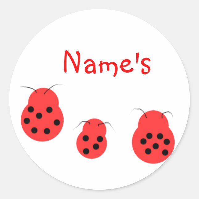 Três Damybugs Adesivos Personalizáveis (Frente)