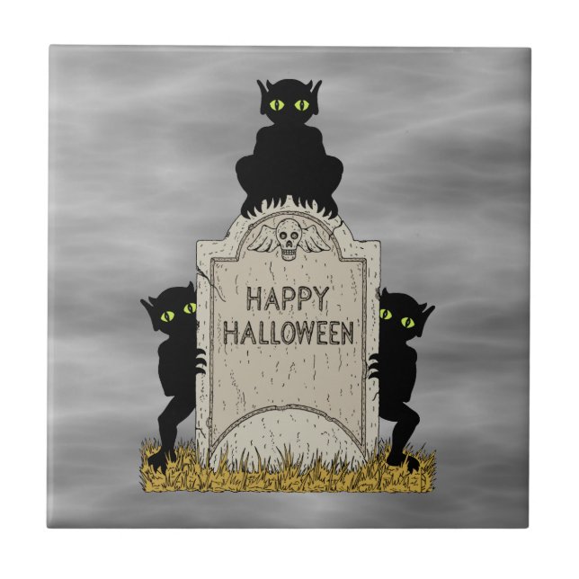 Três Diabinhos Feliz Halloween (Frente)