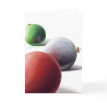 Três Enfeites de natal - Cartão de Saudação