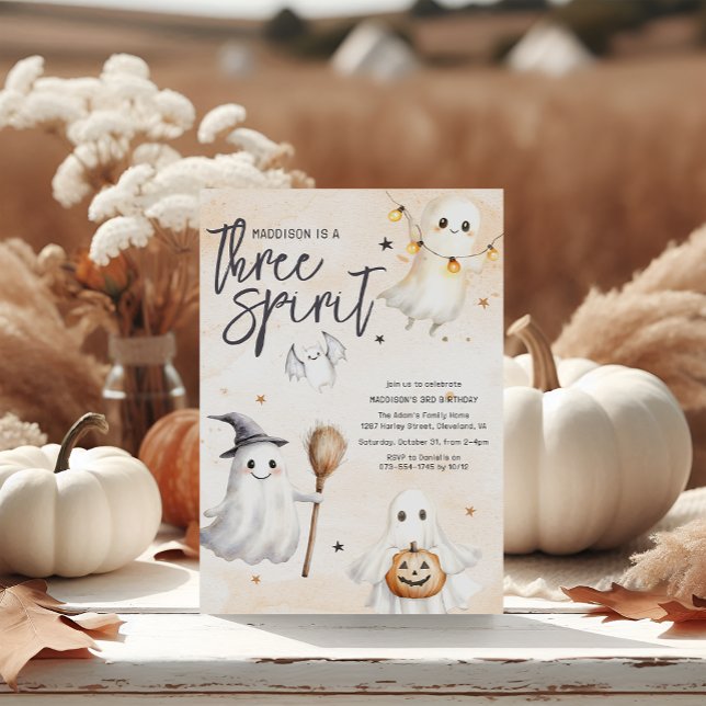 Três Espírito Terceiro Convite de aniversário (Criador carregado)