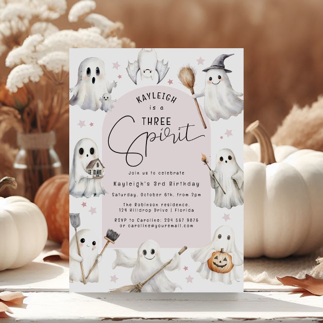 Três Espírito Terceiro Convite de aniversário (Criador carregado)