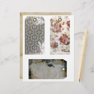 Três etiquetas de envio de Diário de lixo de 6 x 1