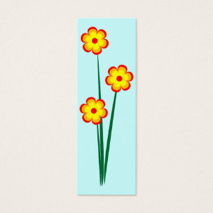 Três flores alaranjadas