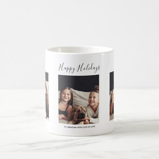 Três fotos personalizadas de caneca de Natal (Centro)