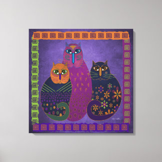Três gatos Amigos na Canvas