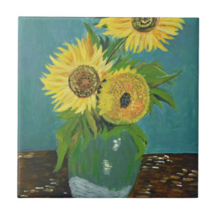 Três girassóis em um vaso, van Gogh