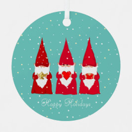 Três Gnomos de Natal em Teal