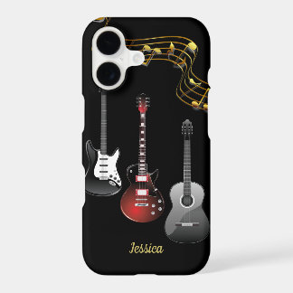 Três guitarras e notas musicais, Nome
