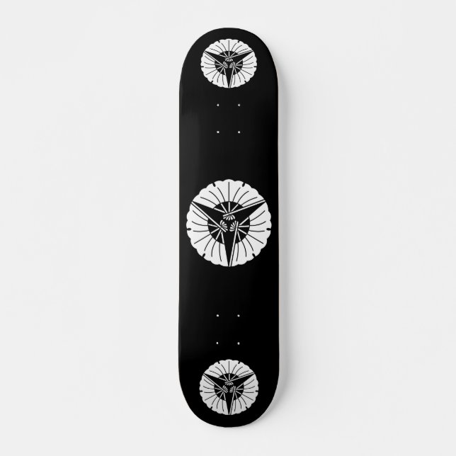 Três leques bordo ginkgo skate (Frente)