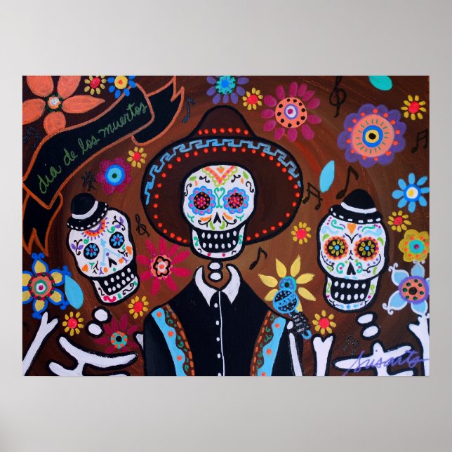 TRES MARIACHIS DAY DOS POSTERS MORTOS (Frente)