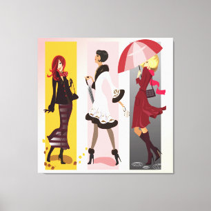 Três modelos de moda 2 Canvas