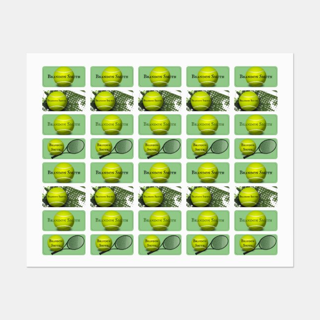 Três Nomes de etiqueta Designs Tênis (Folha)