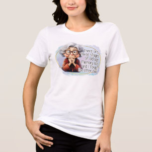 Três palcos para a velhice com a velhota cinza