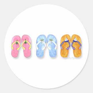 Três pares de adesivos Flip-Flops
