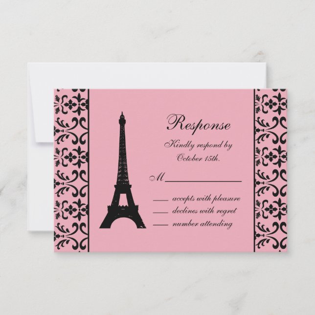 Tres Paris RSVP (cor-de-rosa) (Frente)