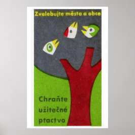 Três Pássaros na Árvore - Impressão Matchbox - Par