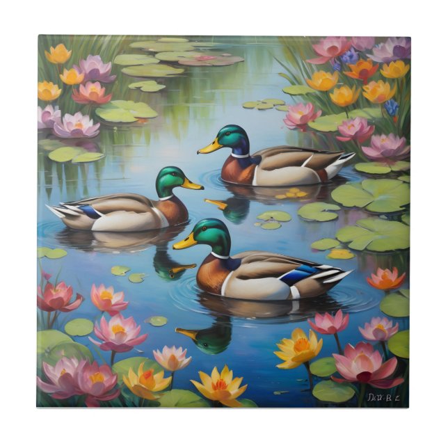 Três patos-reais (Frente)